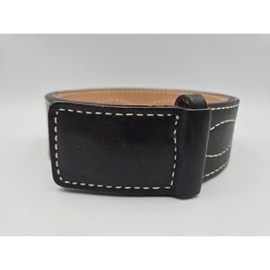 Circle Y Shepler's 2034‎ Cowhide leather black belt Mens size 36 - 2" wide